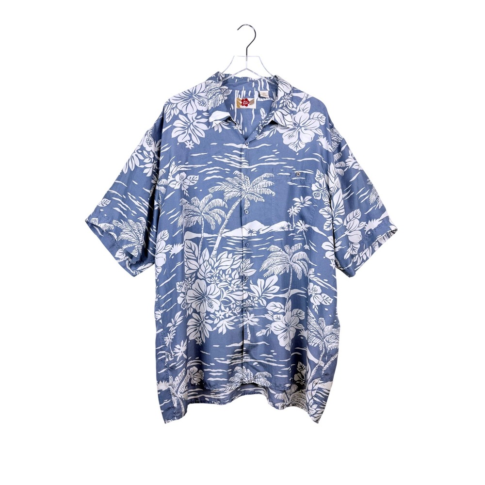 2X Men's Hilo Hattie Hawaii Silk Hawaiian Aloha Shirt